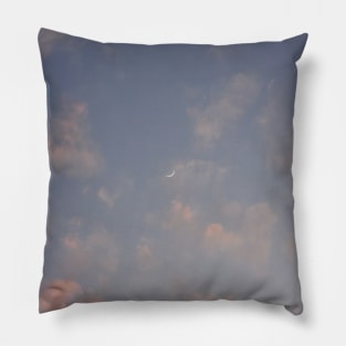 sunset crescent moon Pillow