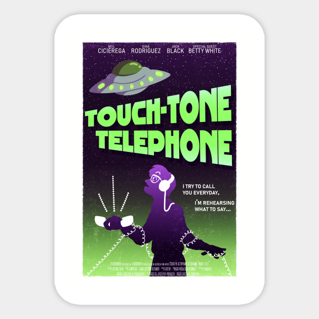 Touch Tone Telephone Poster - Lemon Demon - Sticker