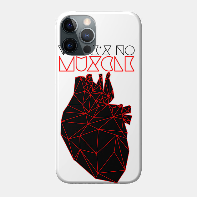 There's No Muscle Stronger Than The Heart - Black And White - Phone Case