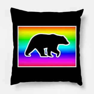 Rainbow Bear Graphic Pillow