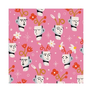 Flowers´s heads pattern T-Shirt