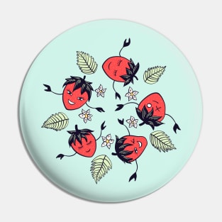 Cute strawberry characters Pin