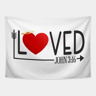 Inspirational Loved Bible Verse Valentine's Day Quote Tapestry