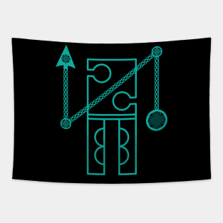 Pictish Rectangular Motif and Z Rod Tapestry