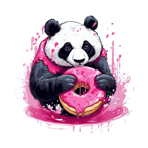 panda eat donat by dorapeterx