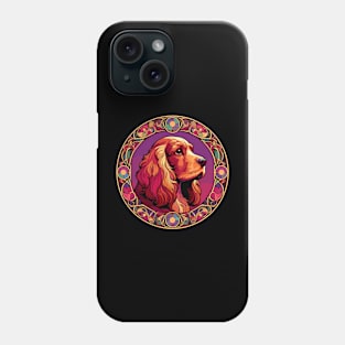 Cocker Spaniel Dog  - Art Nouveau Inspired Design Phone Case