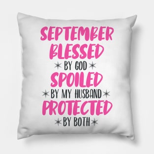 September Blessed Pillow