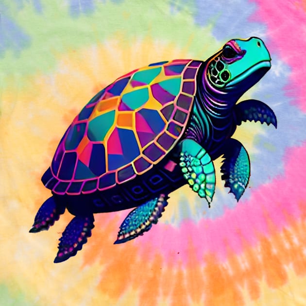 Psychedelic Six-Fin Sea Turtle by Doctor Doom's Generic Latverian Storefront