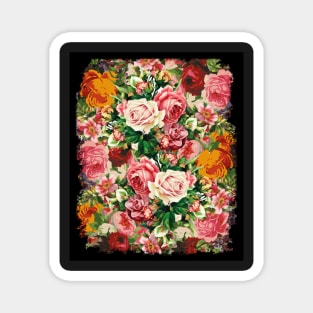 Flower Power - Love - Hearts - beautiful roses - Tattoo Magnet