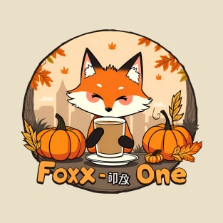 Autumnal Fox Pumpkin Spiced Latte T-Shirt