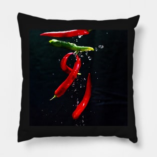 Flying peppers Pillow