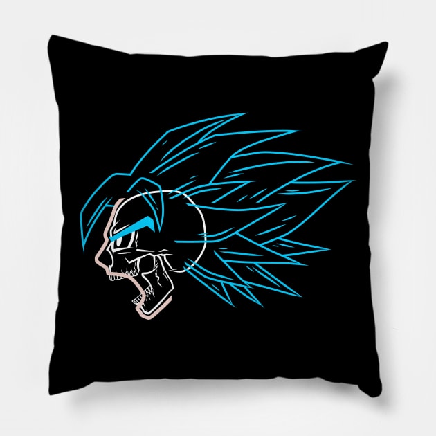 Super X-Rai-an - BLUE Pillow by famousafterdeath