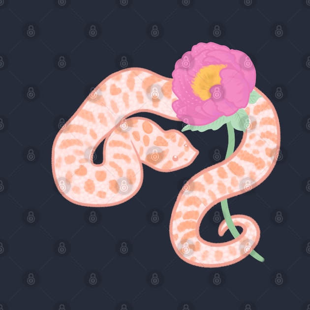 Pink Hognose and Peony by starrypaige