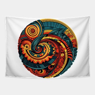 Abstract Digital Art Tapestry