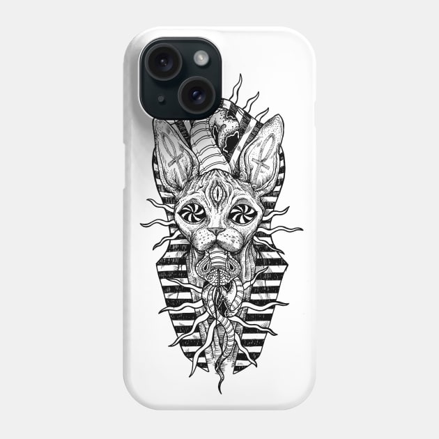 Sphynx Cat Phone Case by btcillustration