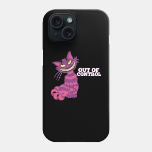 Out Of Control Crazy Cat Purple Cat Phone Case