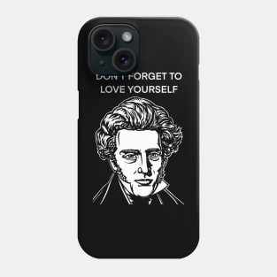 SOREN KIERKEGAARD quote .2 - ink portrait Phone Case