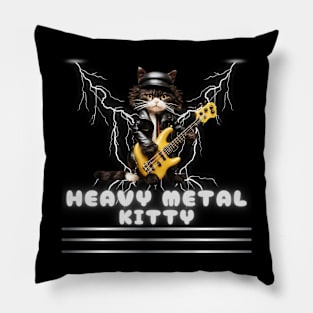 Heavy Metal Kitty Pillow