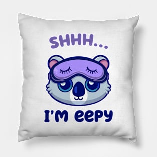 Sleepy Koala: Embracing the 'I'm Eepy' Baby Talk Trend Pillow