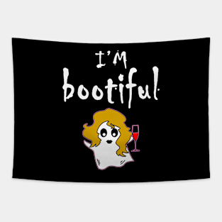 i'm bootifull funny ghost halloween Tapestry