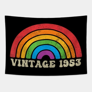 Vintage 1953 - Retro Rainbow Vintage-Style Tapestry