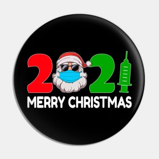 Vaccinated Merry Christmas 2021 Perfect Pajamas Family Pin