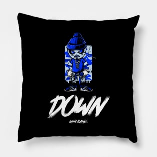 Down With Banks Cryptocurrency Halloween Pillow