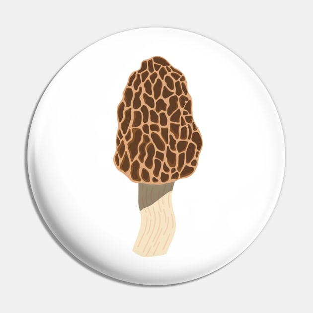 Morel mushroom Pin by Sunsettreestudio