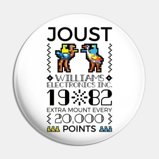 Joust Arcade Design Pin