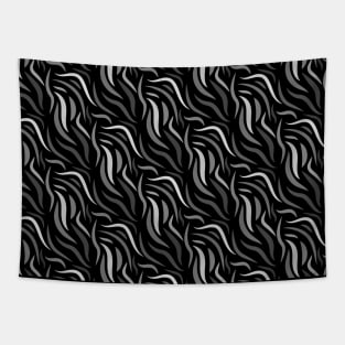 black and white brush strokes print Tapestry