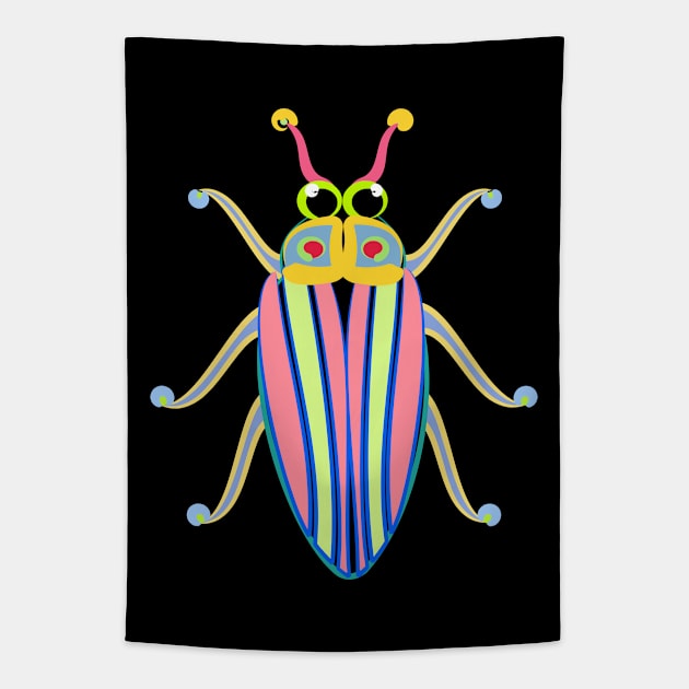 Adorable Baby Beetle T-Shirt Tapestry by evisionarts