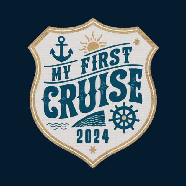 My First Cruise 2024 Nautical Emblem by Perspektiva