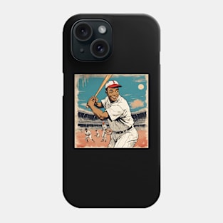 Vintage American Baseball Player Father Playing Baseball Gracefully Phone Case