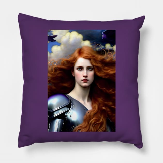 Lady Knight Pillow by PurplePeacock