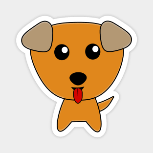 Cute Smiling Orange Dog Magnet