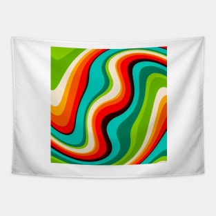 Retro Swirl Design Tapestry