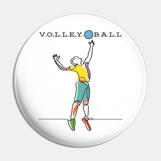 Volleyball Sport Pin