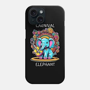 Melodic Mammoth Elephant Playing Guitar Phone Case