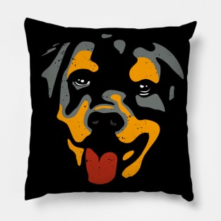 Rottweiler Head Dog Lover Pet Dogs Owner Pillow