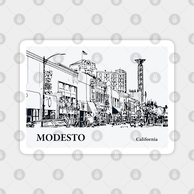 Modesto - California Magnet by Lakeric