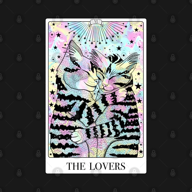 The Lovers Tarot Card with Pastel Marble by The Lunar Resplendence