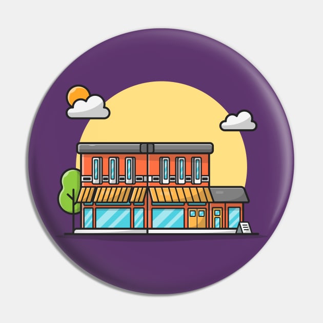 Street Café Building Cartoon Vector Icon Illustration (2) Pin by Catalyst Labs