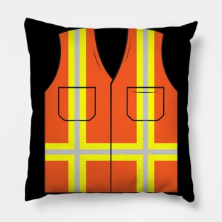 Orange Safety Vest Pillow