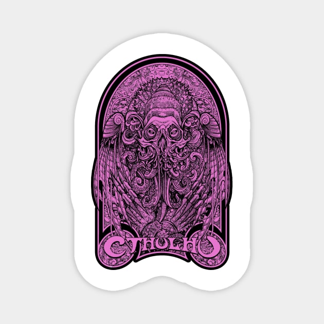 God Cthulhu Purple (Alt Print) Magnet by Miskatonic Designs