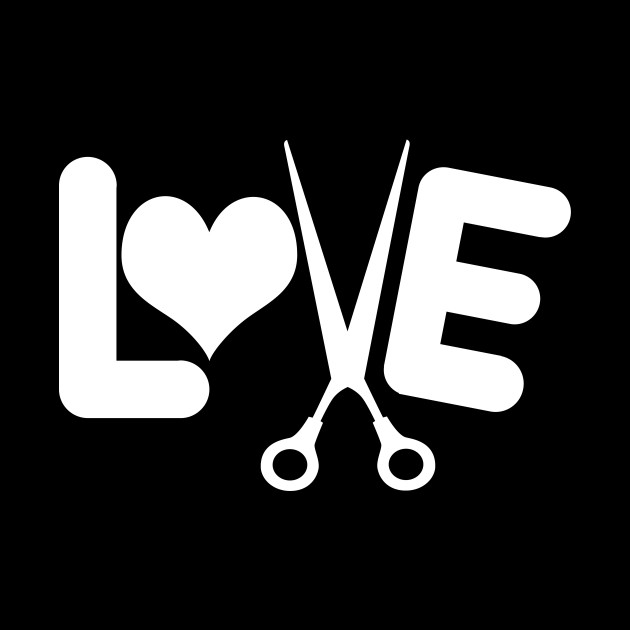 Artistic Hairdresser Graphic Design Love Haircut Tools