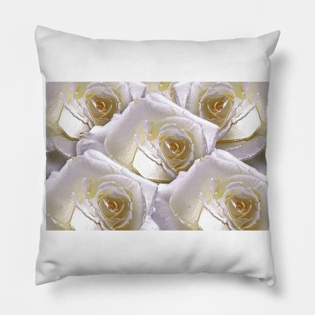 3d rendering White Rose Pillow by mavicfe