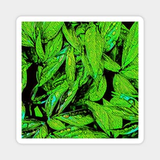 Green leafs Magnet