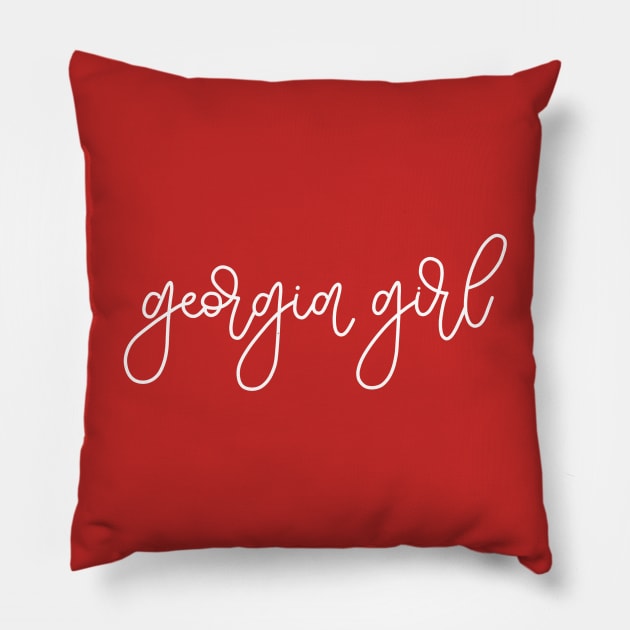 Georgia Girl Pillow by LetteringByKaren