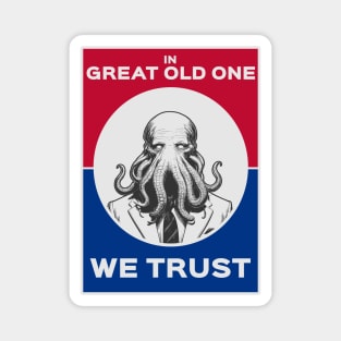 Cthulhu For President USA 2024 Election Red Blue - In Great Old One We Trust Magnet