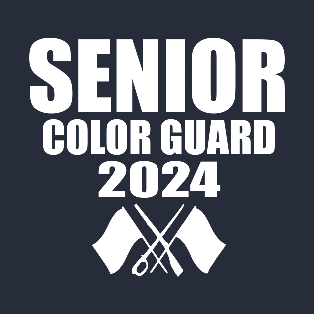 Senior 2024 Color Guard Class of 2024 Marching Band Flag by Giftyshoop